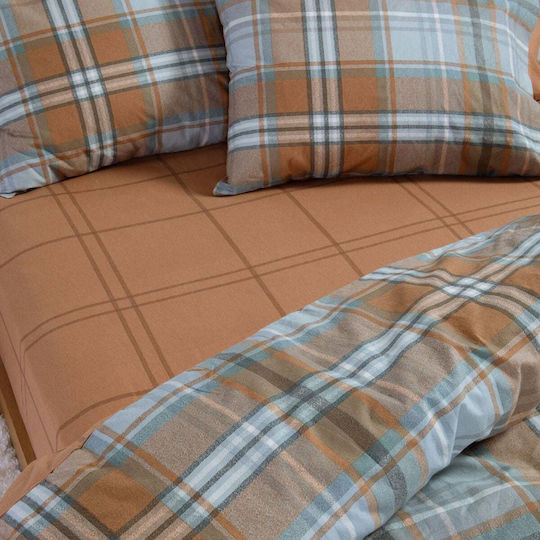 Nef-Nef Homeware Resten Super-Double Bed Sheet Set 240x260 cm Camel (4 pcs)