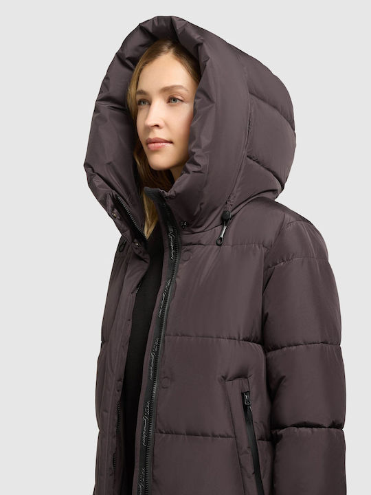 Damen-Pufferjacke für den Winter Moody Plum