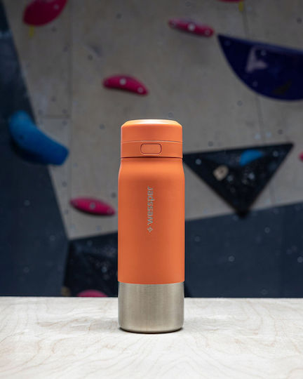 Wessper Sticlă De Apă Metalică Cu Capac Șurub Gri 700ml