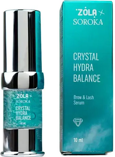 X SOROKA Crystal Hydra Balance Moisturizing Eyebrow & Eyelash Serum With Peptides & Hyaluronic Acid for Nourishment 10ml