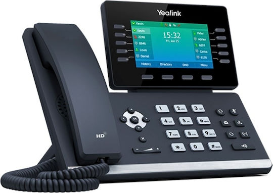 Yealink SIP-T54W Ενσύρματο Τηλέφωνο IP 16 γραμμών Μαύρο