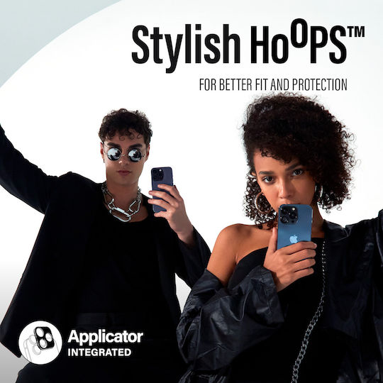 PanzerGlass Hoops Kameraschutz Gehärtetes Glas Black für das iPhone 16, iPhone 16 Plus