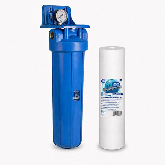 Aqua Filter Einzelnes Wasserfiltersystem für die zentrale Wasserversorgung mit Ersatzfilter BB20PS5