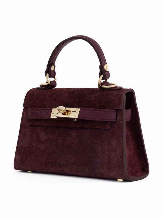 Lederne Damen-Flap-Tasche Elephant