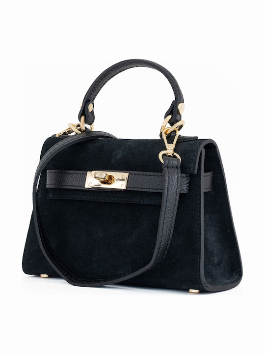 Lederne Damen-Flap-Tasche Elephant
