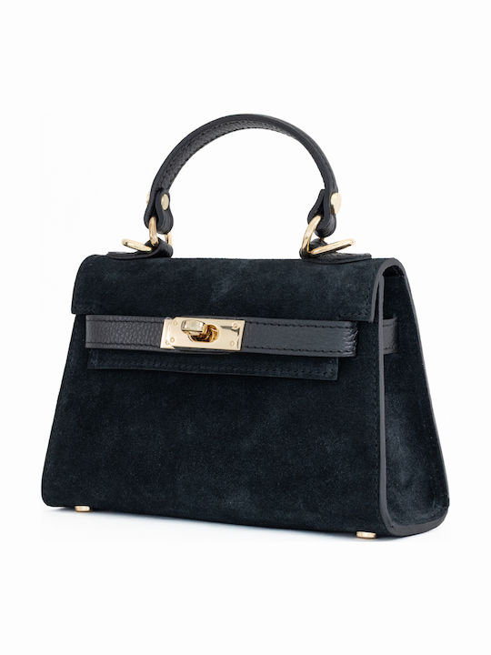 Lederne Damen-Flap-Tasche Elephant