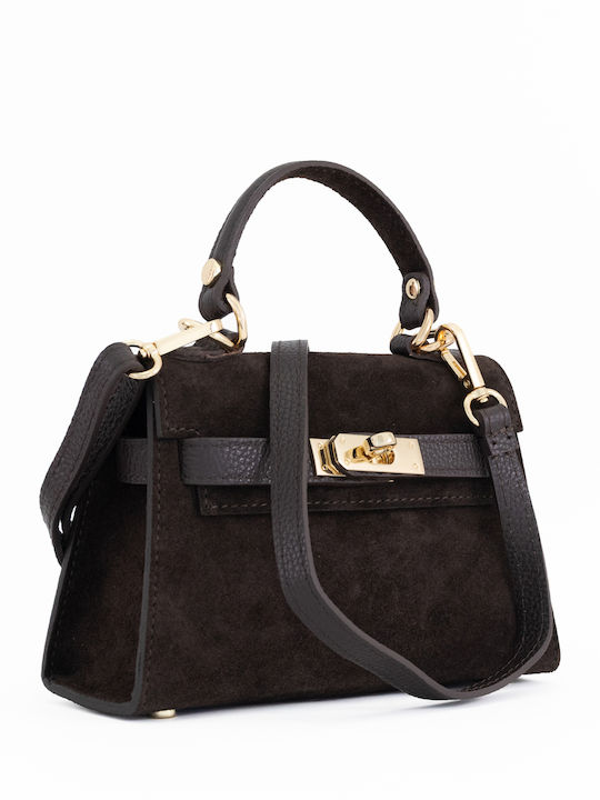 Lederne Damen-Flap-Tasche Elephant
