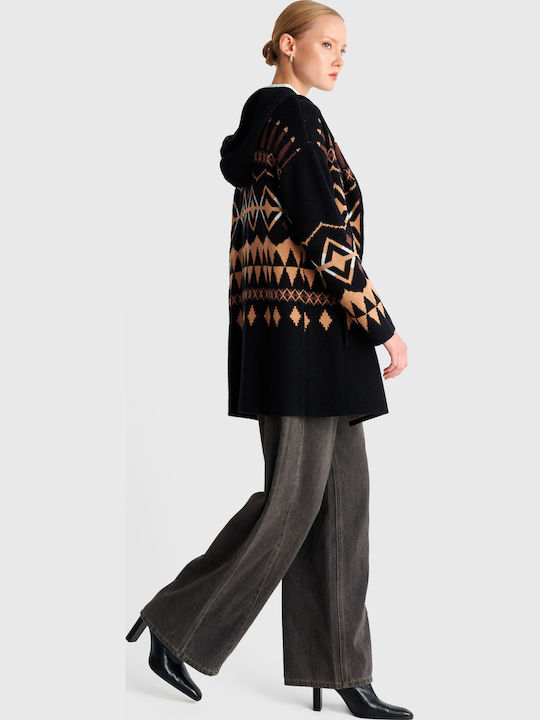 Cardigan Damă Tricotat Negru