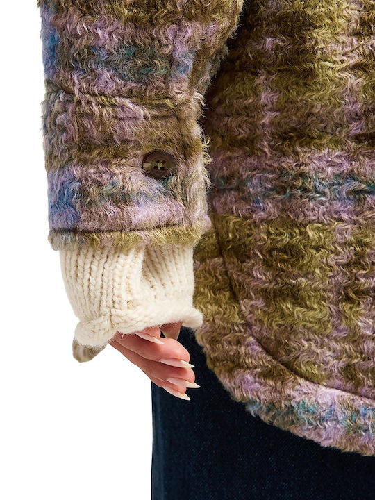 Above Fleece Γυναικεία Ζακέτα με Κουμπιά Πράσινη