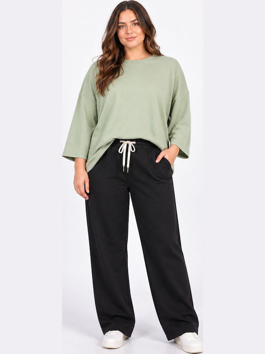 Pantaloni De Trening Cu Elastic Negri