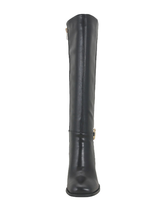 Broc Schwarze Damenlederstiefel