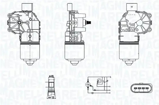 Magneti Marelli Wiper Motor 064350006010