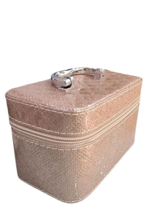 Small Rose Gold Glitter Faux Leather Toiletry Bag 56999-2_s Small Rose Gold Glitter Faux Leather Toiletry Bag 56999-2_s