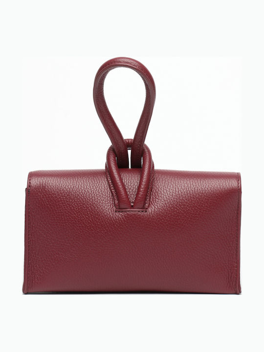 Leather Women's Flap Bag Silver