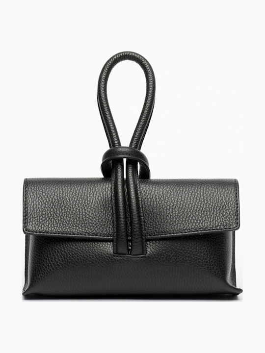 Leather Women's Flap Bag Silver