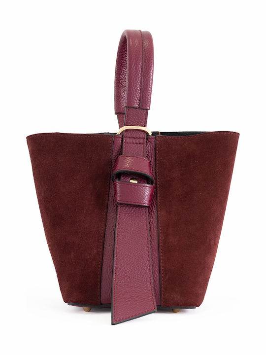 Set Ledertasche für Damen in Olivgrün