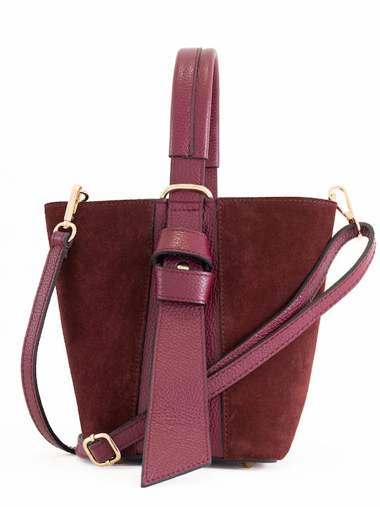 Set Ledertasche für Damen in Olivgrün