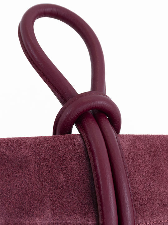Graue Damen-Clutch aus Leder