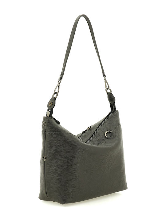 Leather Women's Tote Bag Italy Moka