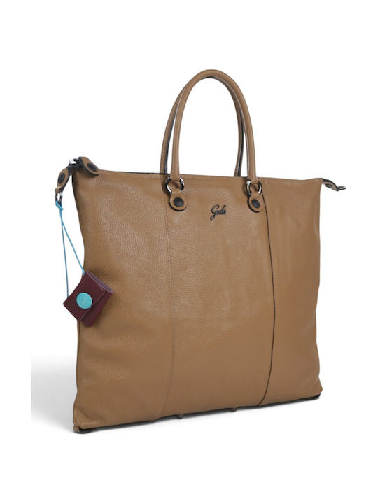 G3 Plus Large Leather Women's Tote Bag Camel / Tan