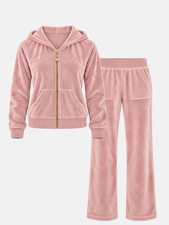 Детски комплект анцуг със суитшърт с цип Milenium Pink