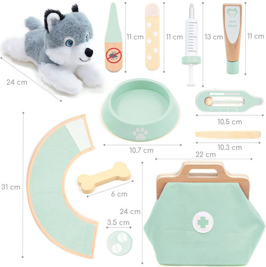 UMU Toys Medizinisches Holz-Set für Kinder, 17-teilig