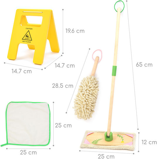 UMU Toys Reinigungs-Spielset aus Holz 8-teilig
