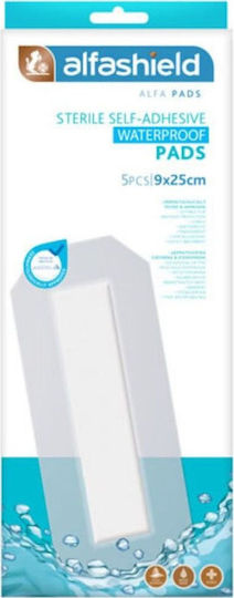 Alfashield Alfa Pad Sterile Wasserfeste Pflaster 9 x 25 cm, 5 Stück