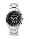 Emporio Armani Men's Watch 43mm Battery Chronograph With Silver Metal Bracelet