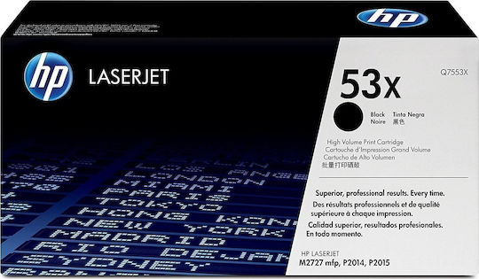 HP 53X Γνήσιο Toner Laser Εκτυπωτή Μαύρο High Yield 7000 Σελίδων Q7553X