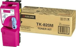 Kyocera TK-820M Original Toner Laser Printer Magenta 7000 Pagini (1T02HPBEU0)