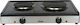 Pitsilos S2/IX Enamel Countertop Double Burner Black