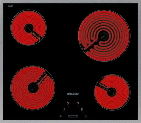 Miele Ceramic Cooktop With Frame Autonomous with Child Lock Function 57.4x50.4εκ.