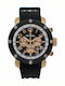 TW Steel Men's Watch 46mm Chronograph Battery with Black Rubber Strap