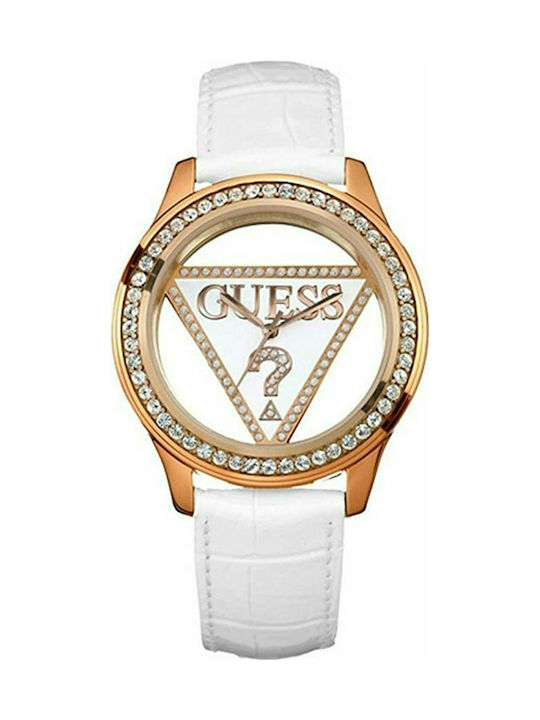 Guess Lady Rose Gold Leather Strap W11555L1 Skroutz.gr