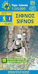 Σίφνος, Harta turului și a drumețiilor