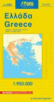 Ελλάδα, Straße, touristische Karte