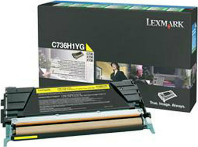 Lexmark C736H1Y Toner Laser Printer Yellow High Yield 10000 Pages