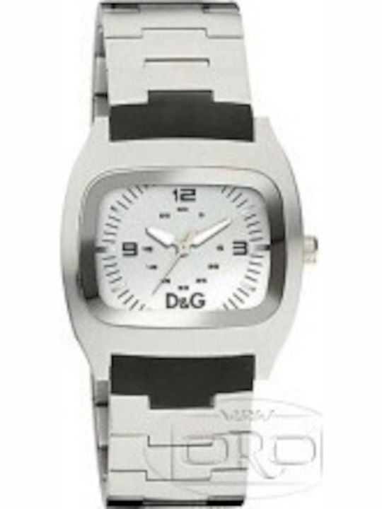 Dolce & Gabbana Ανδρικό Ρολόι 38mm Χρονογράφος Μπαταρίας με Ασημί Μεταλλικό Μπρασελέ