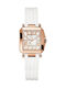 GC Watches Γυναικείο Ρολόι 30mm Μπαταρίας με Λευκό Δερμάτινο Λουράκι