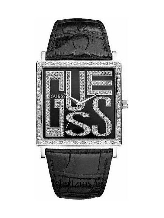 Guess Uhr mit Schwarz Lederarmband