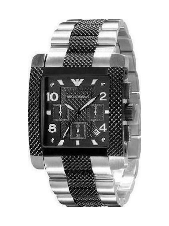 Emporio Armani Uhr Chronograph Batterie mit Metallarmband