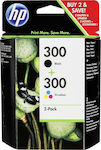 HP 300 2 Inkjet Printer Cartridges Multipack Multiple (Color) / Black (CN637EE)