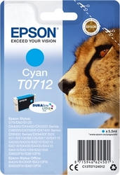 Epson T0712 Original InkJet Printer Ink Cyan (C13T07124012)