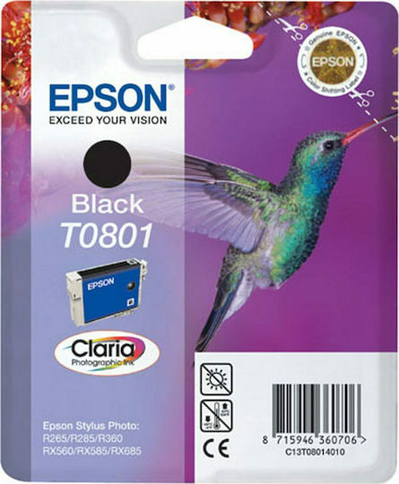 Epson T0801 Original InkJet Printer Ink Black (C13T08014010 C13T08014011 C13T08014020 C13T08014021)