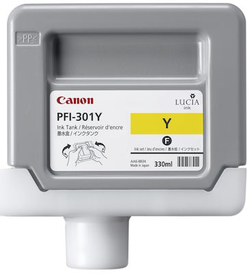 Canon PFI-301 InkJet Printer Ink Yellow (1489B001)