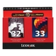 Lexmark 32/33 Black/Color Original Pack of InkJet Printer Inks Multiple (Color) (80D2951E)