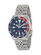 Seiko 5 Sports Ανδρικό Ρολόι 41mm Αυτόματο με Ασημί Μεταλλικό Μπρασελέ