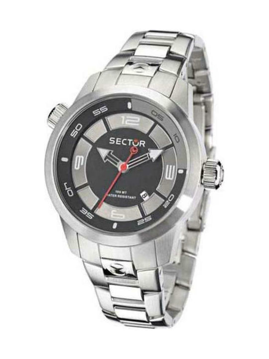 Sector Watch Battery with Silver / Silver Metal Bracelet