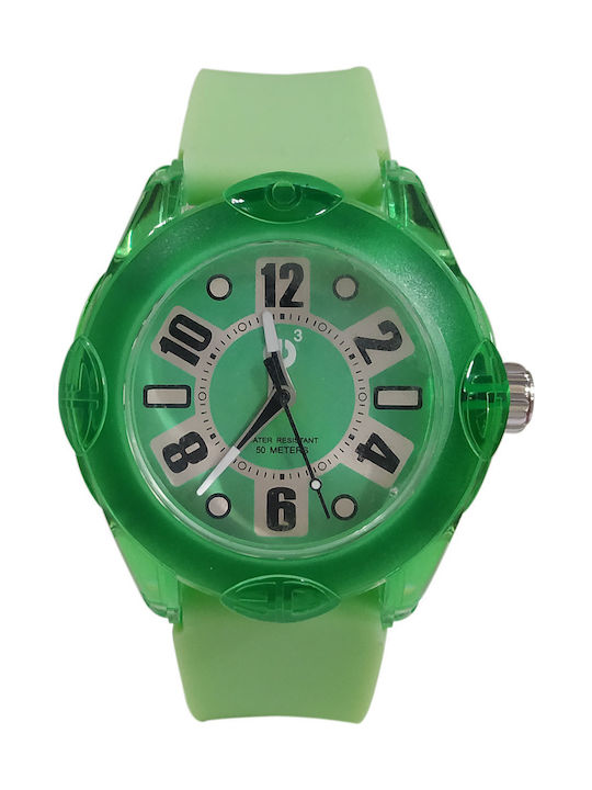 Tendence Uhr mit Grün Kautschukarmband
